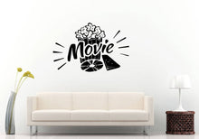 Load image into Gallery viewer, Movie Film Cinema Popcorn Theater Camera Action Comedy Drama Fantasy Wall Sticker Decal Vinyl Mural Decor Art L2248
