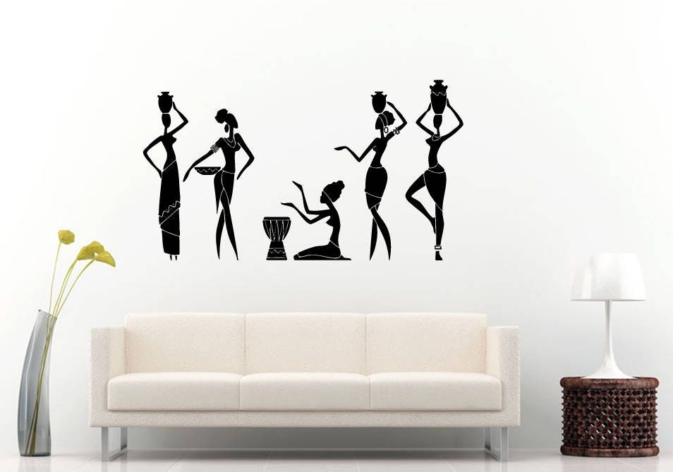 African Woman Tribe Ethnic Culture Women Wall Sticker Decal Vinyl Mural Decor Art L2249