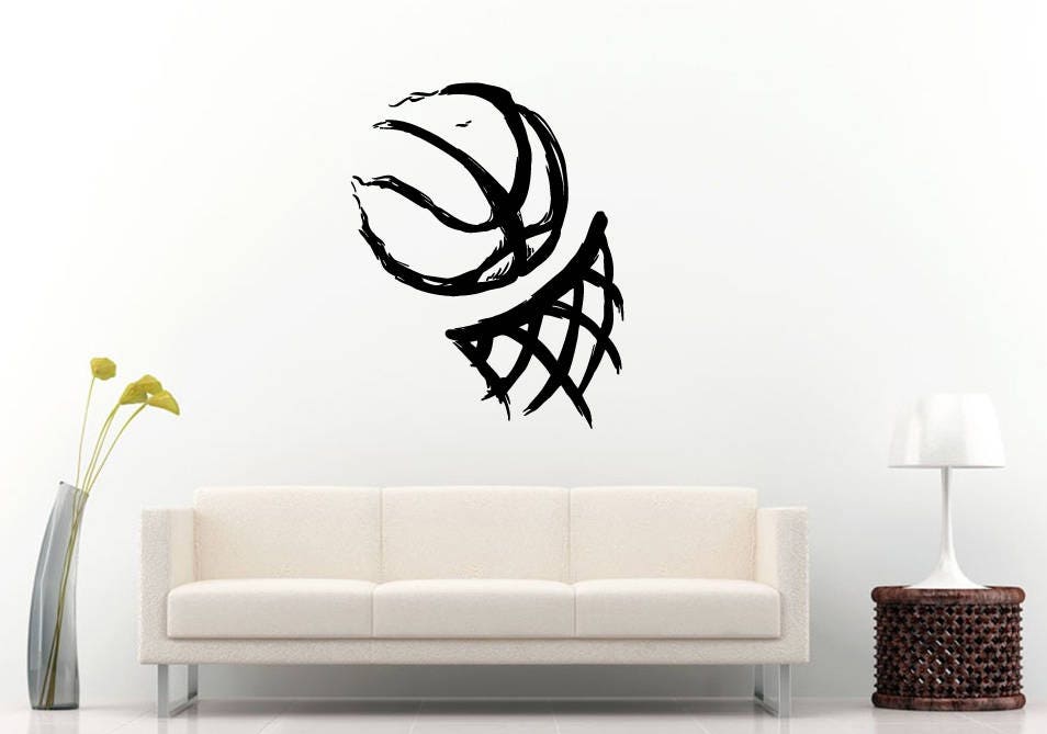 Basketball Game Sport Basketball Net Basket Game Wall Sticker Decal Vinyl Mural Decor Art L2254