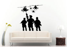 Load image into Gallery viewer, Army Strong Military Hero Helicopter Chopper Navy Seal United States Patriot Wall Sticker Decal Vinyl Mural Decor Art L2257