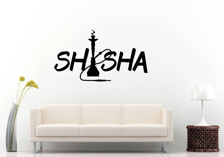 Shisha Hookah Smoking Smoke Lounge Puff Room Wall Sticker Decal Vinyl Mural Decor Art L2279