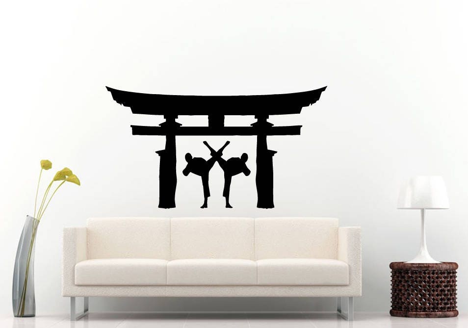 Martial Arts Karate Japan Fighting Jiu Jitsu Gym Training Wall Sticker Decal Vinyl Mural Decor Art L2323