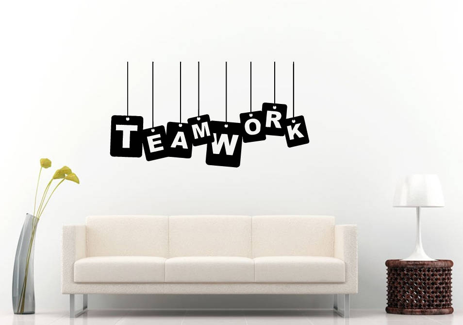 Teamwork Business Motivation Hard Work Collective Group Skill Wall Sticker Decal Vinyl Mural Decor Art L2337