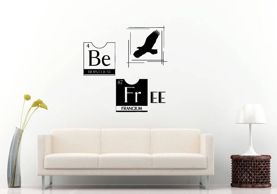 Be Free Puzzle Peaces Bird Flying Nature Wall Sticker Decal Vinyl Mural Decor Art L2350