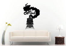 Load image into Gallery viewer, Choo Choo Train Locomotive Railroad Tracks Baby Boy Kids Room Wall Sticker Decal Vinyl Mural Decor Art L2354
