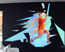 Load image into Gallery viewer, Painteeze Tennis Player Painting Like Modern Wall Decor, decal, sticker cfb 17