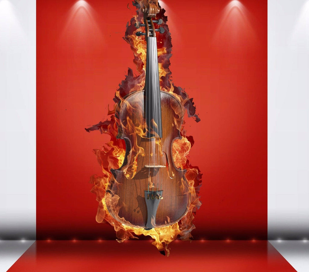 Painteeze Burning Cello Painting Like Decal, sticker, Cello decal, Rock cfb 38