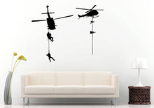 Load image into Gallery viewer, Patriotic Military Helicopters Rifle Weapon Arms War Fight Battle Army Soldier Fleet Wall Sticker Decal Vinyl Mural Decor Art L2368