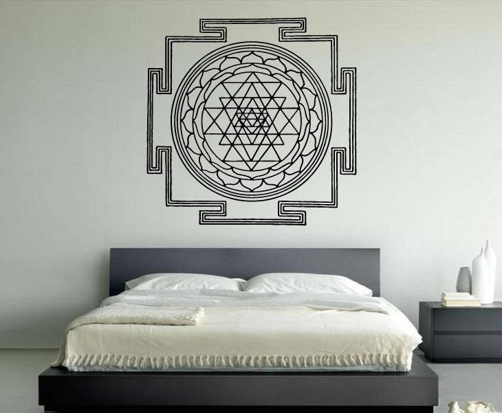 Mandala Spiritual Ritual Hinduism Buddhism Universe Cosmos Balance Energy Hippie Life DIY Wall Stickers Decals Vinyl Mural Decor Art VG143