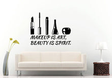 Load image into Gallery viewer, Makeup Beauty Spirit Style Salon Spa Beauty Art Design Woman Women Girl Female Wall Sticker Decal Vinyl Mural Decor Art L2314