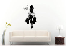 Load image into Gallery viewer, Girl Shopping Bags Fashion Style Beauty Designer Clothes Room Wall Sticker Decal Vinyl Mural Decor Art L2422
