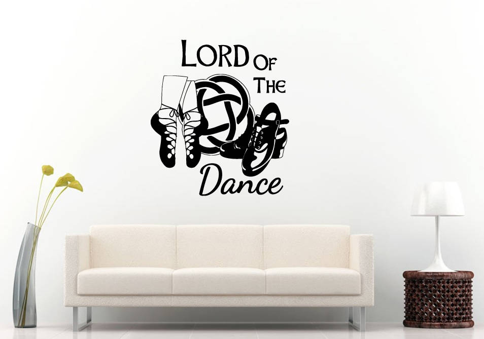Lord Of The Dance Ballet Shoes Dancing Room Wall Sticker Decal Vinyl Mural Decor Art L2424