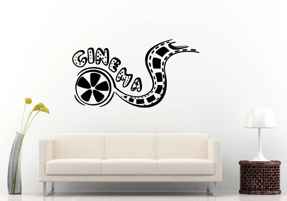 Cinema Movie Film Motion Picture Fun Pop-Corn Flick Theater Entertainment Wall Sticker Decal Vinyl Mural Decor Art L2318