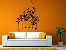 Load image into Gallery viewer, Love Stars Flower Ornament Birds Singing Room Wall Sticker Decal Vinyl Mural Decor Art L2430