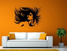 Load image into Gallery viewer, Big Hair Whip Woman Girl Beauty Hair Salon Shop Room Wall Sticker Decal Vinyl Mural Decor Art L2442