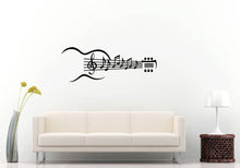 Load image into Gallery viewer, Acoustic Guitar Music Notes Strings Melody Band Orchestra Instrument Wall Sticker Decal Vinyl Mural Decor Art L2324