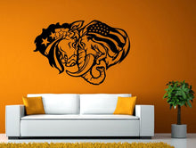 Load image into Gallery viewer, Democrat Republican Horse Elephant American Flag Politics Government Room Wall Sticker Decal Vinyl Mural Decor Art L2444
