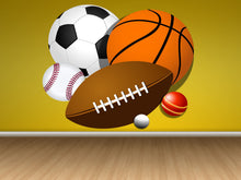 Load image into Gallery viewer, Sport Balls, Soccer, Football,Sport Room Decor, Baseball, Golf, Decal cfb 101