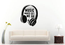 Load image into Gallery viewer, Music Headphones Dj Dance Party Wall Sticker Decal Vinyl Mural Decor Art L2351