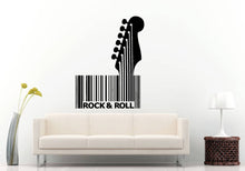 Load image into Gallery viewer, Rock &amp; Roll Music Guitar Musical Instrument Bar Code Wall Sticker Decal Vinyl Mural Decor Art L2352