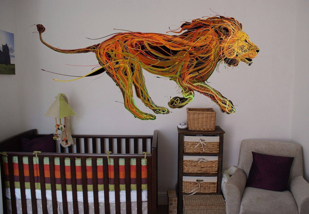 Painteeze Creative Lion, Painting Like Modern Wall Decor, sticker, decal cfb 18