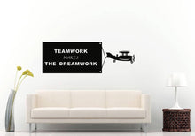 Load image into Gallery viewer, Teamwork Makes Dream Work Crop Duster Airplane Flying Sign Success Motivation Wall Sticker Decal Vinyl Mural Decor Art L2396