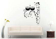 Load image into Gallery viewer, Two Owls On Love Heart Tree Bush Branch Floral Nature Decor Room Wall Sticker Decal Vinyl Mural Decor Art L2418