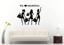 Load image into Gallery viewer, Girl Shopping Bags Fashion Style Beauty Designer Clothes Room Wall Sticker Decal Vinyl Mural Decor Art L2425