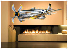 Load image into Gallery viewer, Painteeze Mustang 51 Airplane Painting Like Modern Wall Decal, sticker, cfb 69