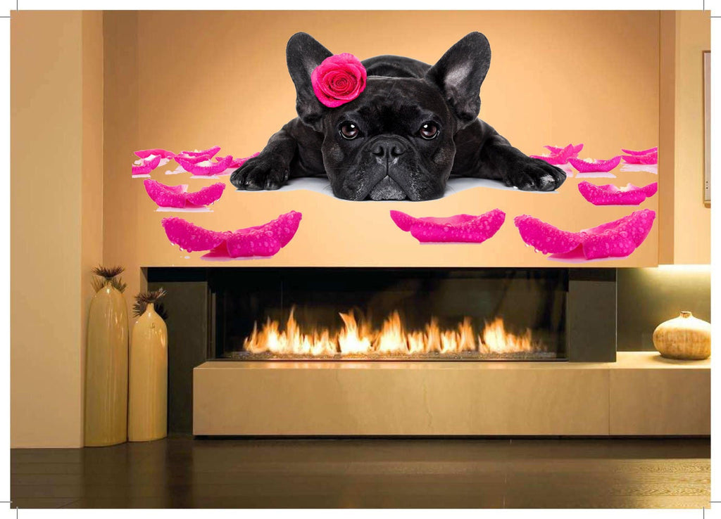 Painteeze French Bulldog Painting Like Modern Wall Decor, sticker, decal cfb 74