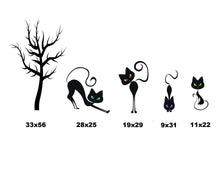 Load image into Gallery viewer, Cats wall decor, cats sticker, cats decal, cat wall art, french style decor, french cats, black cats decor, sexy cats abc30 (130"x90")