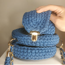 Load image into Gallery viewer, Beautiful Handmade Knitted Yarn Womans Handbag Shoulder Bag Purse