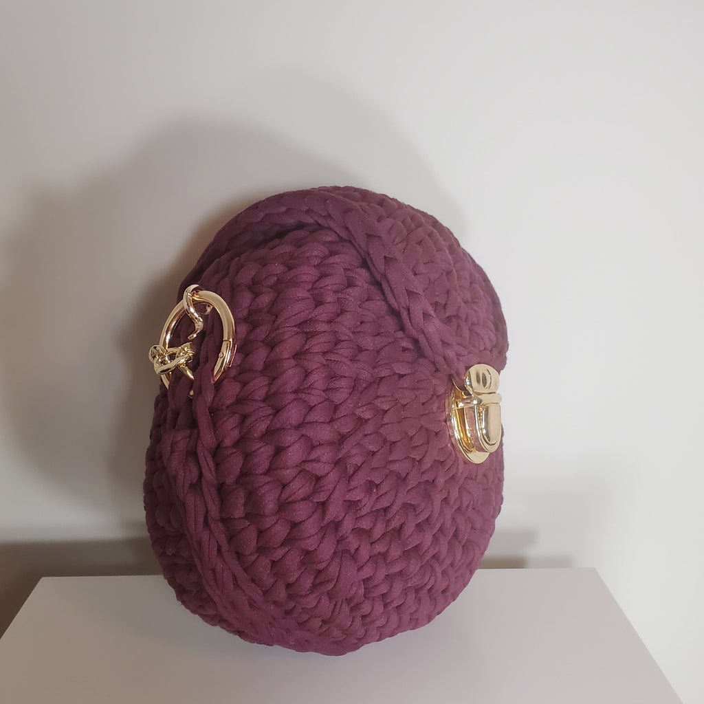 Beautiful Handmade Knitted Yarn Womans Handbag Shoulder Bag Purse