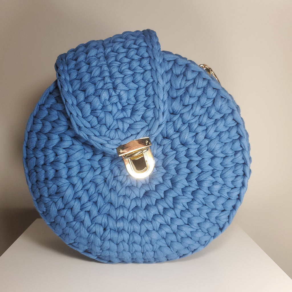 Beautiful Handmade Knitted Yarn Womans Handbag Shoulder Bag Purse