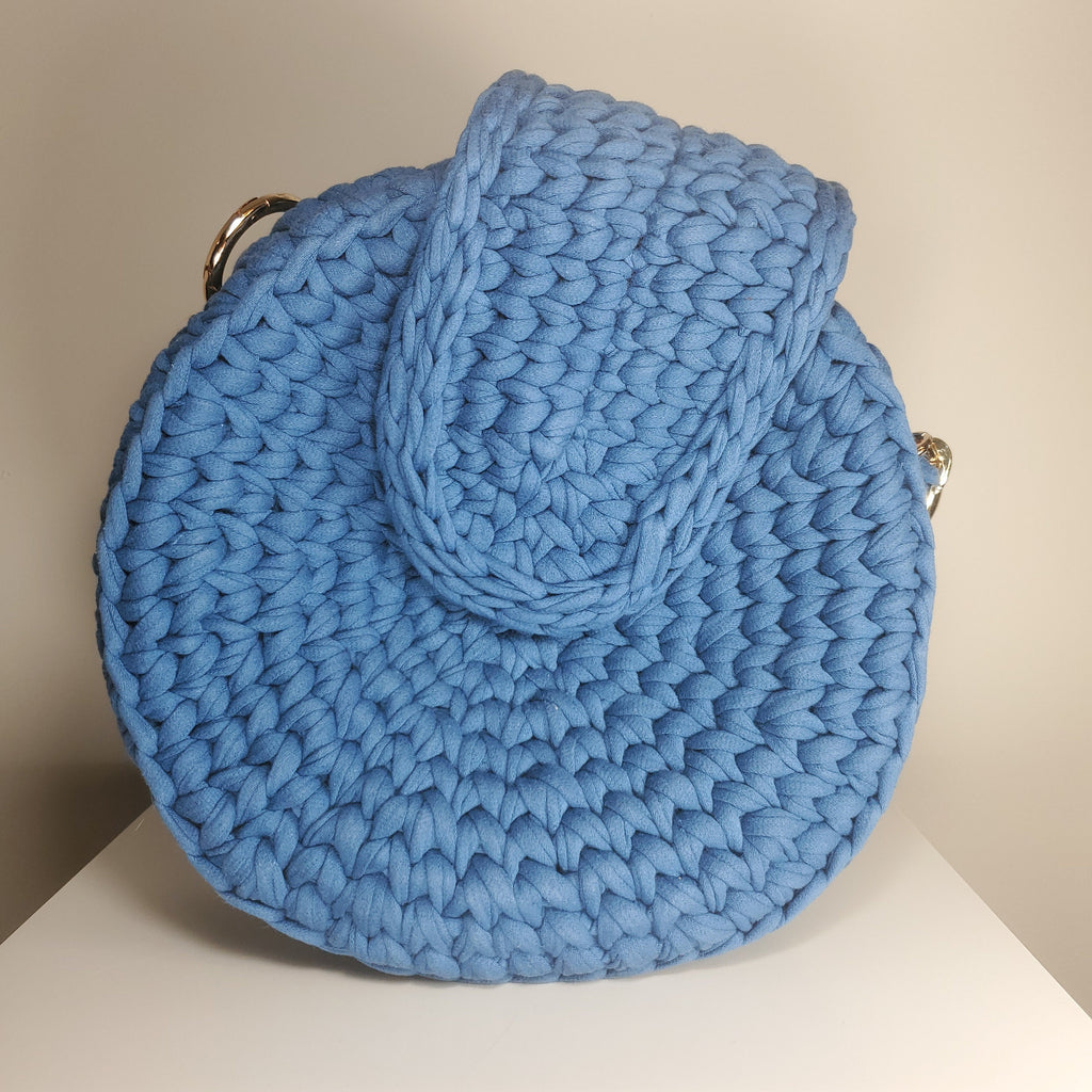 Beautiful Handmade Knitted Yarn Womans Handbag Shoulder Bag Purse