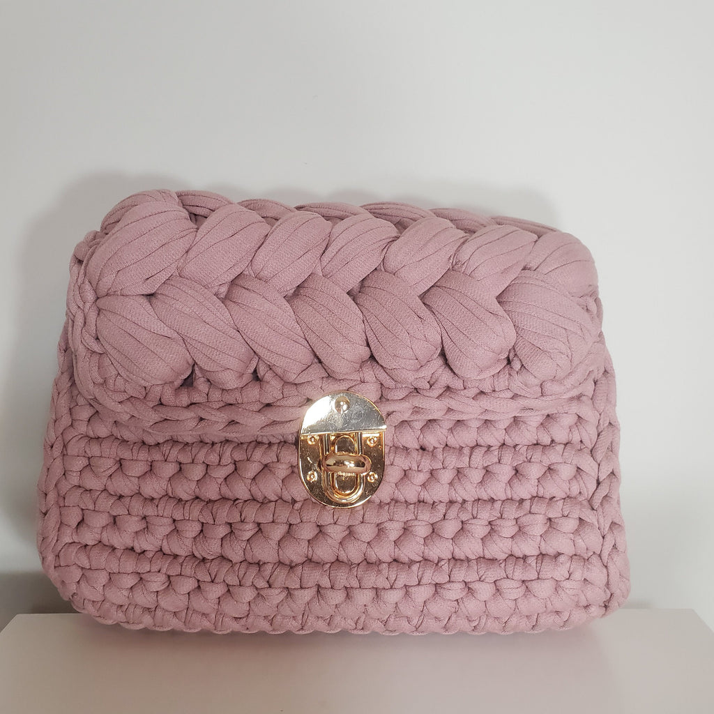 Beautiful Handmade Knitted Yarn Womans Handbag Shoulder Bag Purse