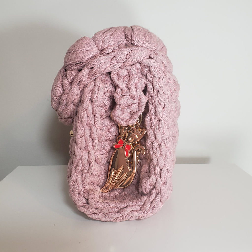 Beautiful Handmade Knitted Yarn Womans Handbag Shoulder Bag Purse