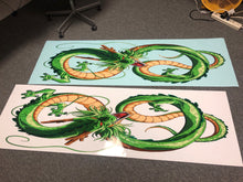 Load image into Gallery viewer, Dragon Car Vinyl Decal – Full Color Sports Car Wrap | Shenron-Inspired Anime Dragon Sticker for Porsche, Drift, JDM &amp; Show Cars