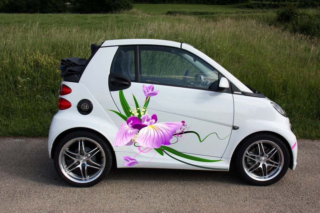 Floral Car Sticker for Women – Large Vinyl Flower Decal for Car, Truck, Jeep – Waterproof Peel & Stick Car Side Graphics