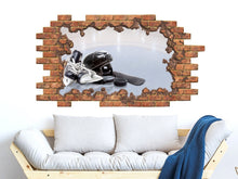 Load image into Gallery viewer, Hockey Wall Decal. Sports Equipment Vinyl Sticker. Gym Hockey Wall Mural. Sport Removable Decal. Peel and Stick. Boys Bedroom Decor NT26