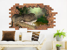 Load image into Gallery viewer, Dinosaur Hole in the Decals. Dino Vinyl Sticker Murals. Jurassic World Removable Decals. Dinosaur Above Bedroom Decor. Peel and Stick NT30