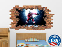 Load image into Gallery viewer, Hockey Hole in the Decals. Player Vinyl Sticker Murals. Sport Hockey Removable Decals. Hockey Above Bed Decals. Boys Bedroom Decor NT43