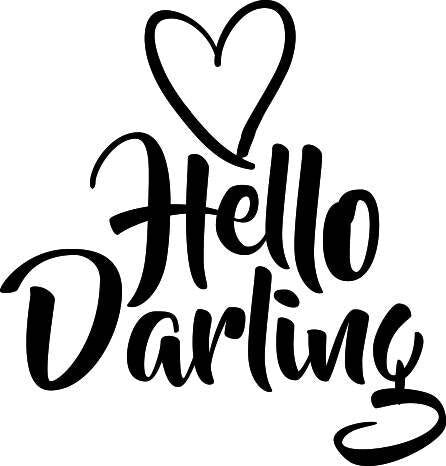 Worthy Wall Stickers Decal Hello Darling Vinyl Sticker Decoration for Children s Bedroom Playroom or Nursery Decor