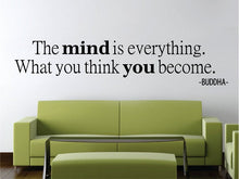 Load image into Gallery viewer, Buddha The Mind is Everything Quote New Vinyl Wall Decal Sticker Decor, Motivational Buddha Quotes Vinyl Wall Stickers Motivational