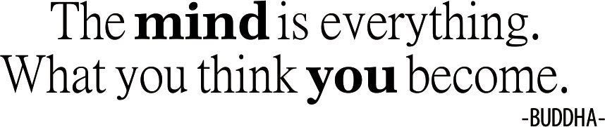 Buddha The Mind is Everything Quote New Vinyl Wall Decal Sticker Decor, Motivational Buddha Quotes Vinyl Wall Stickers Motivational