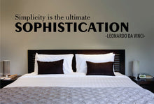 Load image into Gallery viewer, Da Vinci Sophistication Quote New Vinyl Wall Decal Sticker Decor – Motivational Wall Murals