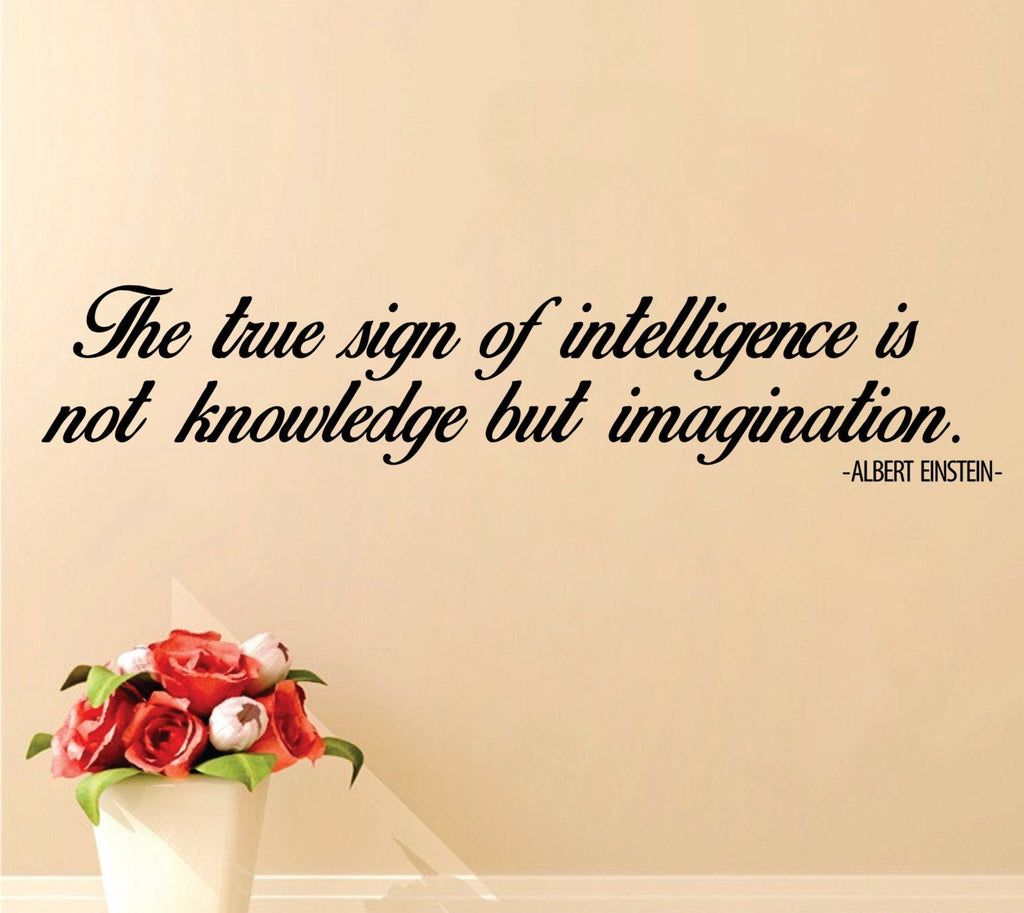 Albert Einstein Imagination Quote New Vinyl Wall Decal Sticker Motivational Murals Inspirational Quotes Positive Decal