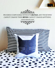 Load image into Gallery viewer, Progress Is Impossible Without Change George Bernard Shaw Vinyl Decal Wall Sticker Decor Quote – Motivational Wall Murals