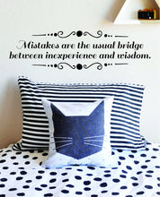 Load image into Gallery viewer, Mistakes Are The Usual Bridge Vinyl Decal Wall Sticker Decor Quote – Motivational Wall Murals