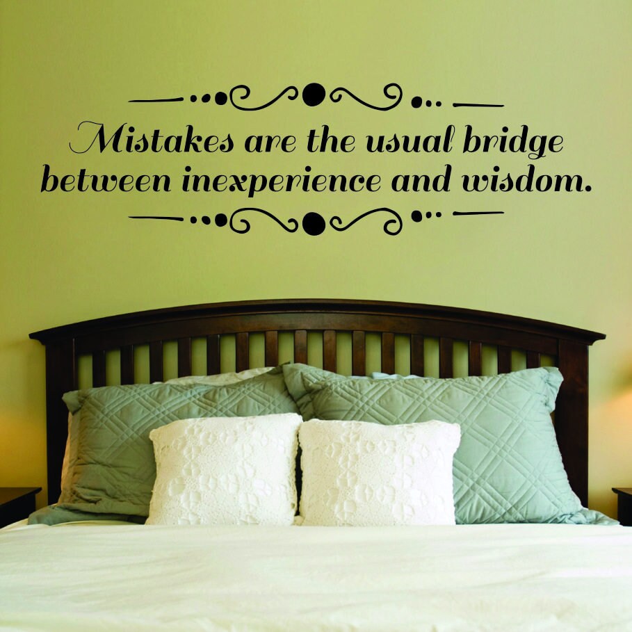 Mistakes Are The Usual Bridge Vinyl Decal Wall Sticker Decor Quote – Motivational Wall Murals